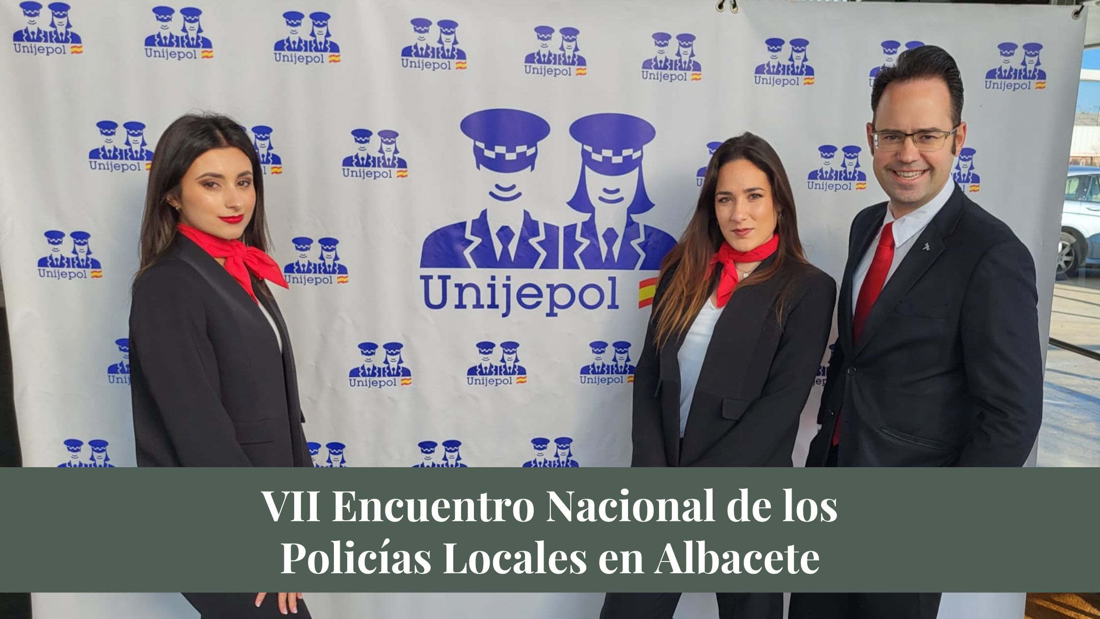 Personal de protocolo en el VII Encuentro Nacional de los Policías Locales en Albacete.